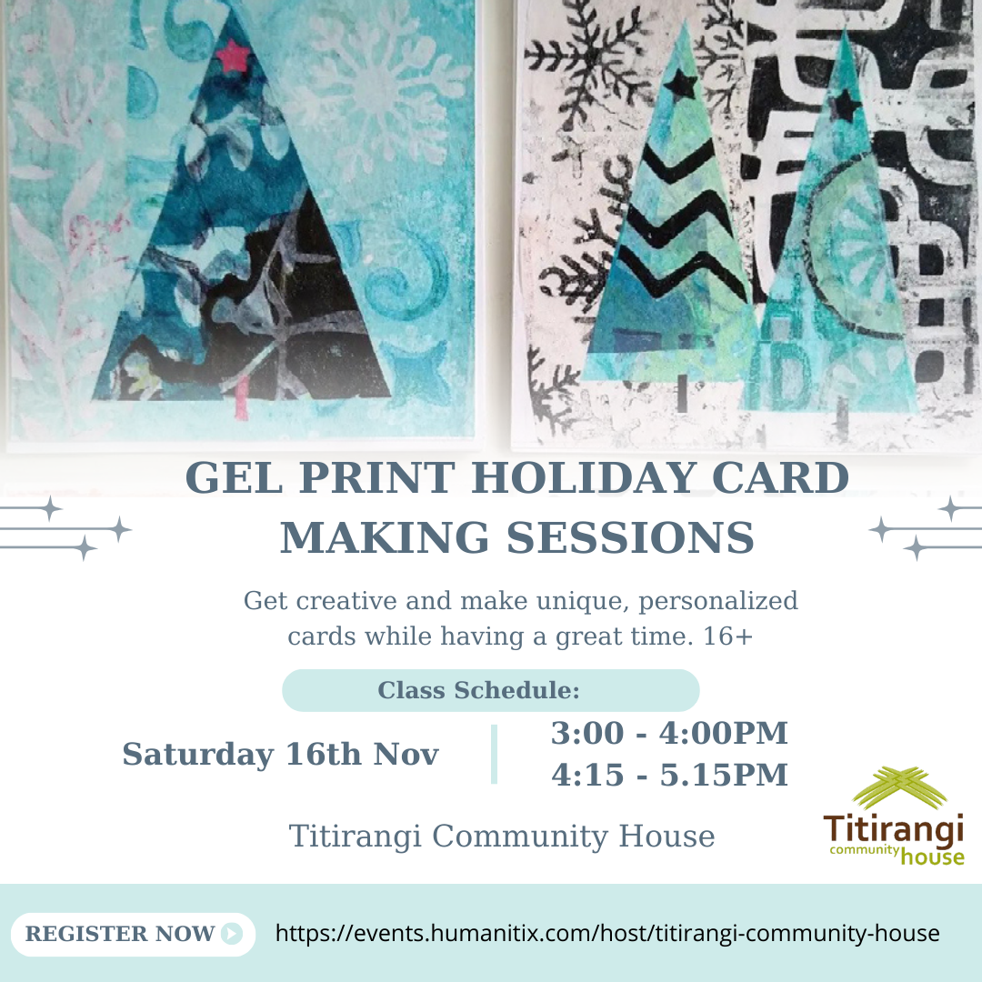 Gel Print Holiday Card Making Sessions